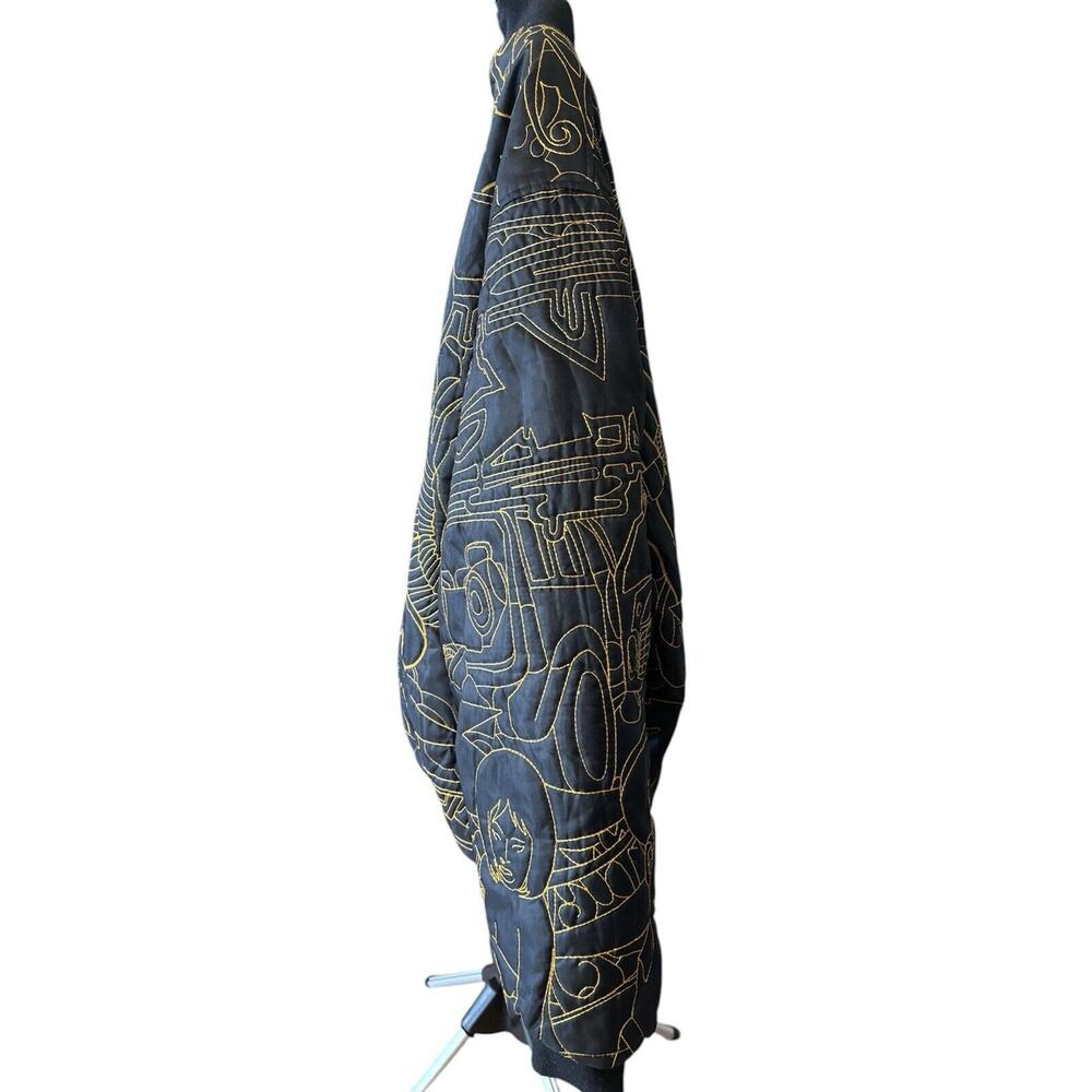 Give Me Face Mens 3X Full Zip Embroidery Jacket Boho Jazz Art Modern Eclectic - Picture 5 of 10